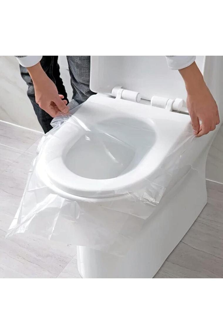 Mubx 50 Adet Kullan At Klozet Poşeti Klozet Örtüsü Klozet Kapak Örtüsü Dispenseri Klozet Kapak Kağıdı