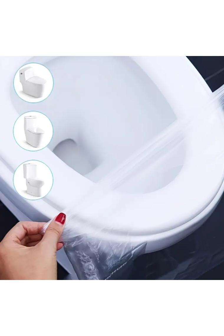 Mubx 50 Adet Kullan At Klozet Poşeti Klozet Örtüsü Klozet Kapak Örtüsü Dispenseri Klozet Kapak Kağıdı