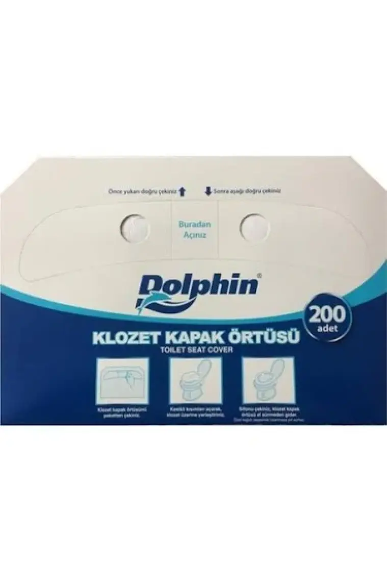 Dolphin Kağıt Klozet Kapak Örtüsü 200'LÜ