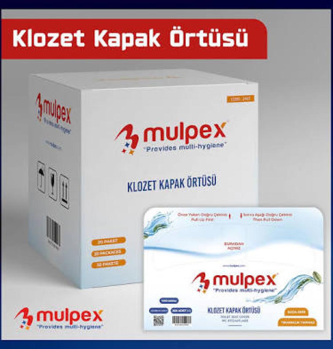 Mulpex Hijyenik Klozet Kapak Örtüsü 42 x 36 cm 250'li