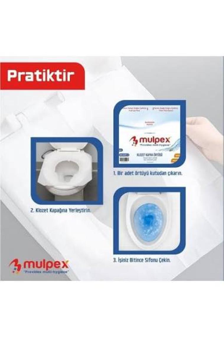 Mulpex Hijyenik Klozet Kapak Örtüsü 42 x 36 cm 250'li