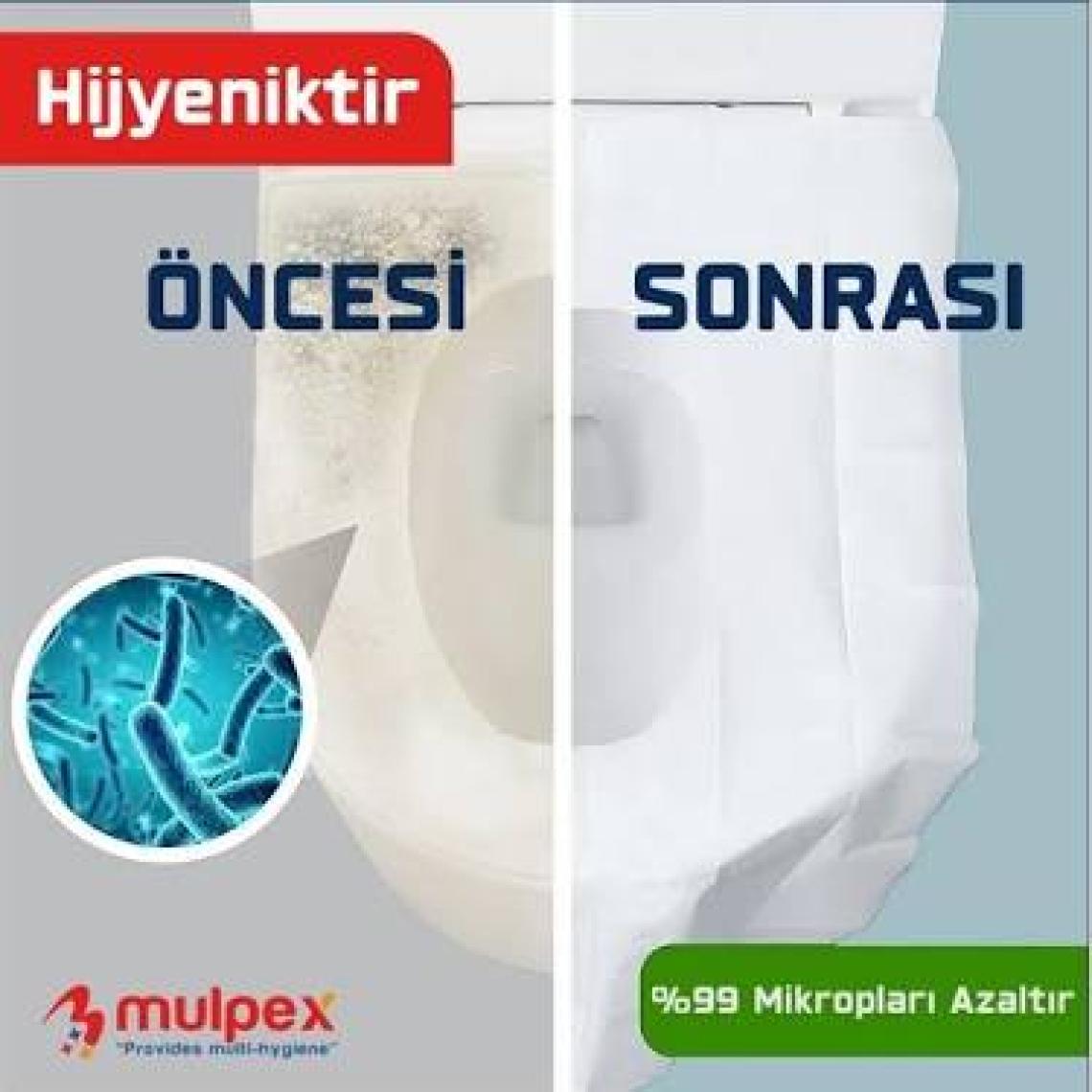 Mulpex Hijyenik Klozet Kapak Örtüsü 42 x 36 cm 250'li