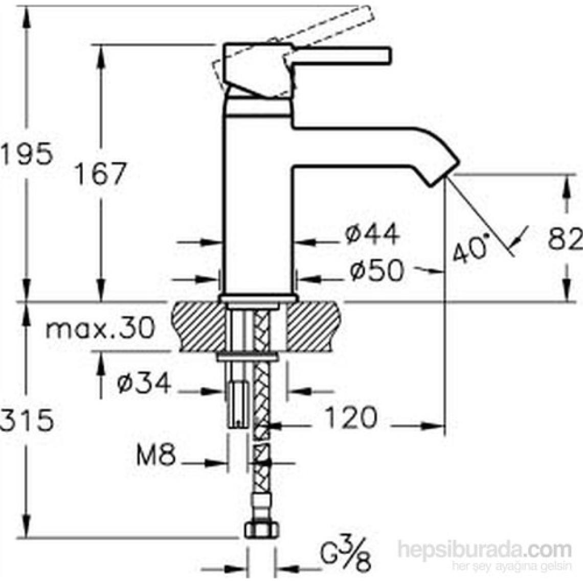 Artema Minimax S A41984 Lavabo Bataryası Krom