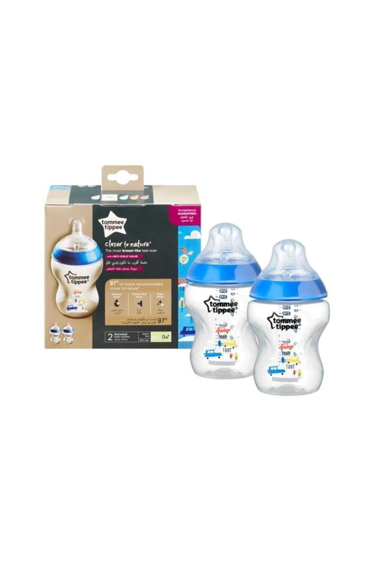Closer To Nature Pp Biberon 2'li Set 260 ml Mavi