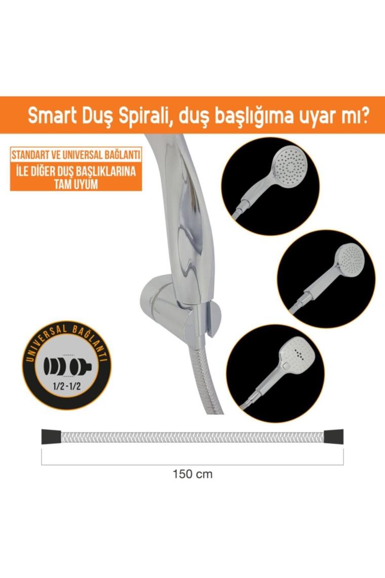Smart Duş Hortumu - Spirali- Zinciri 150 Cm.