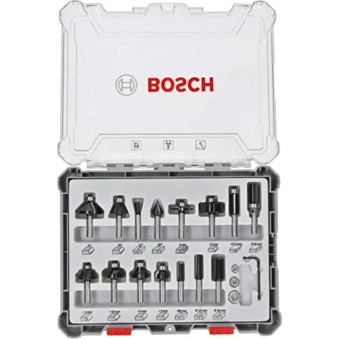 Bosch Freze Seti 15 Parça Karışık 6 mm (Pro) 2607017471