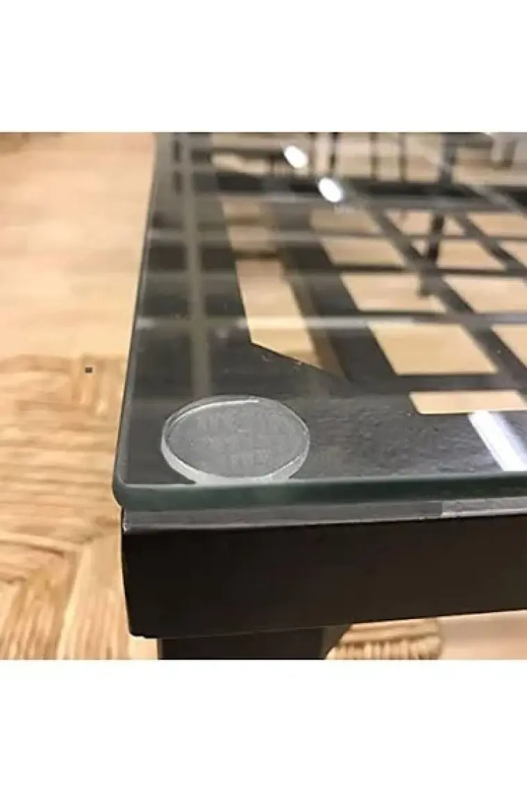 Yapışkanlı Cam Tutucu Şeffaf 10 mm 50'li Mobilya Raf Ses Tutucu