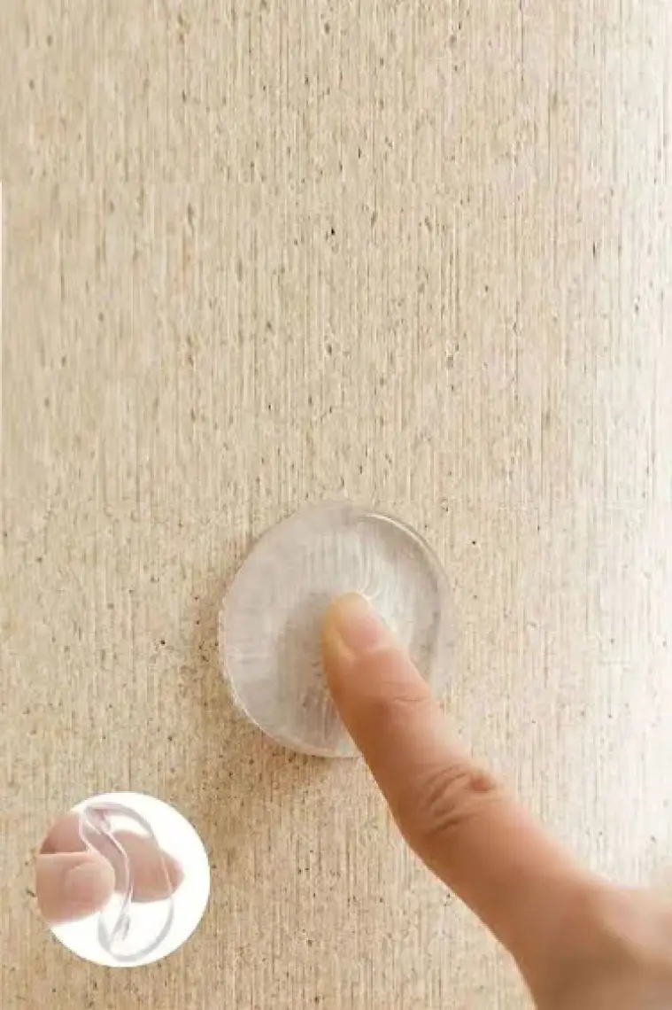 Yapışkanlı Cam Tutucu Şeffaf 10 mm 50'li Mobilya Raf Ses Tutucu