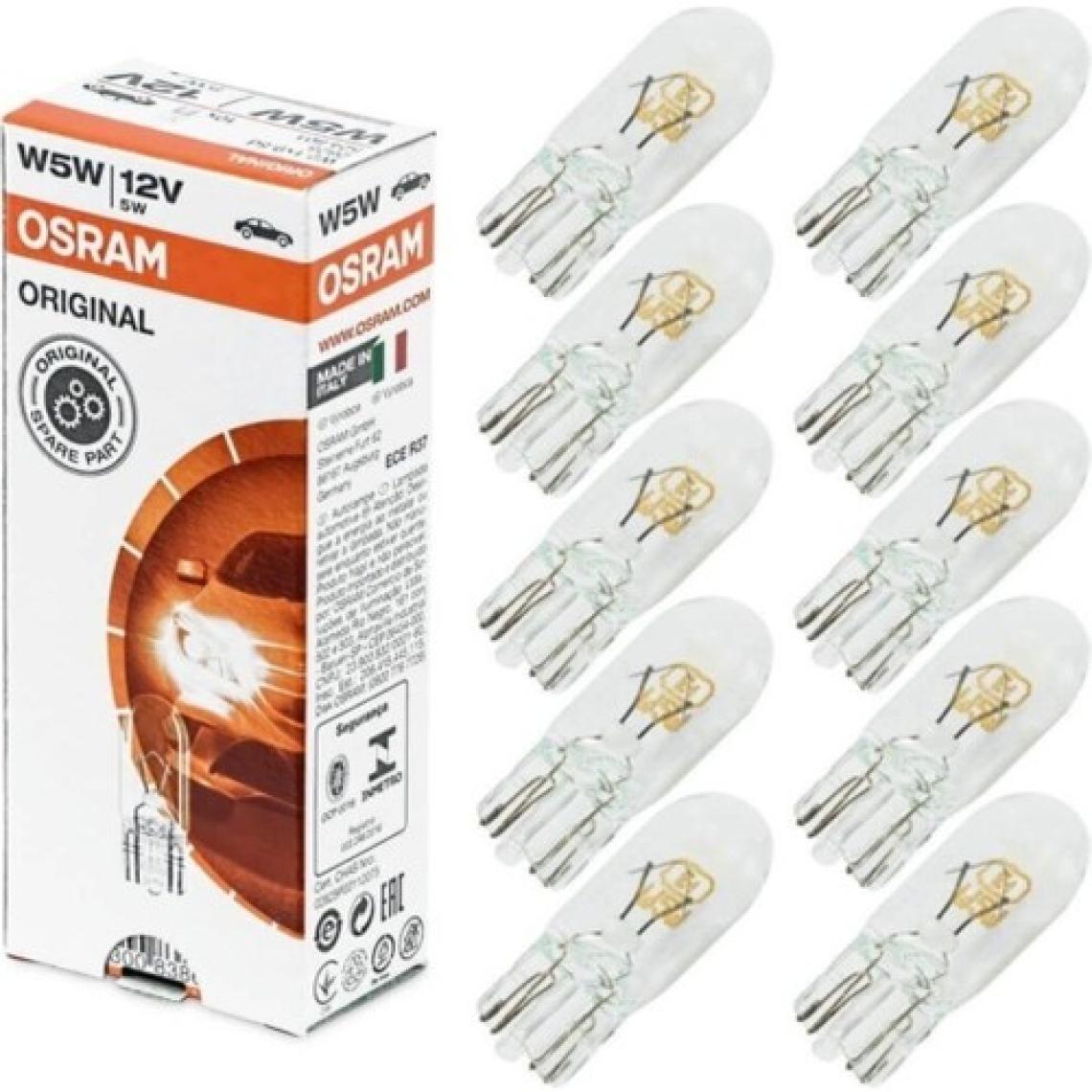 Osram 12V T10 W5W Dipsiz Park Gösterge Ampulü 10 Adet 2825