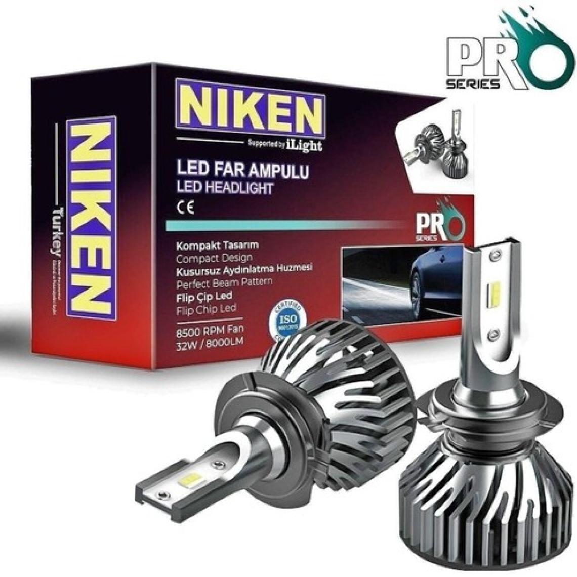 Niken Pro Seri Slim LED Xenon Far Ampulü H7 12V 6000K 8000LM