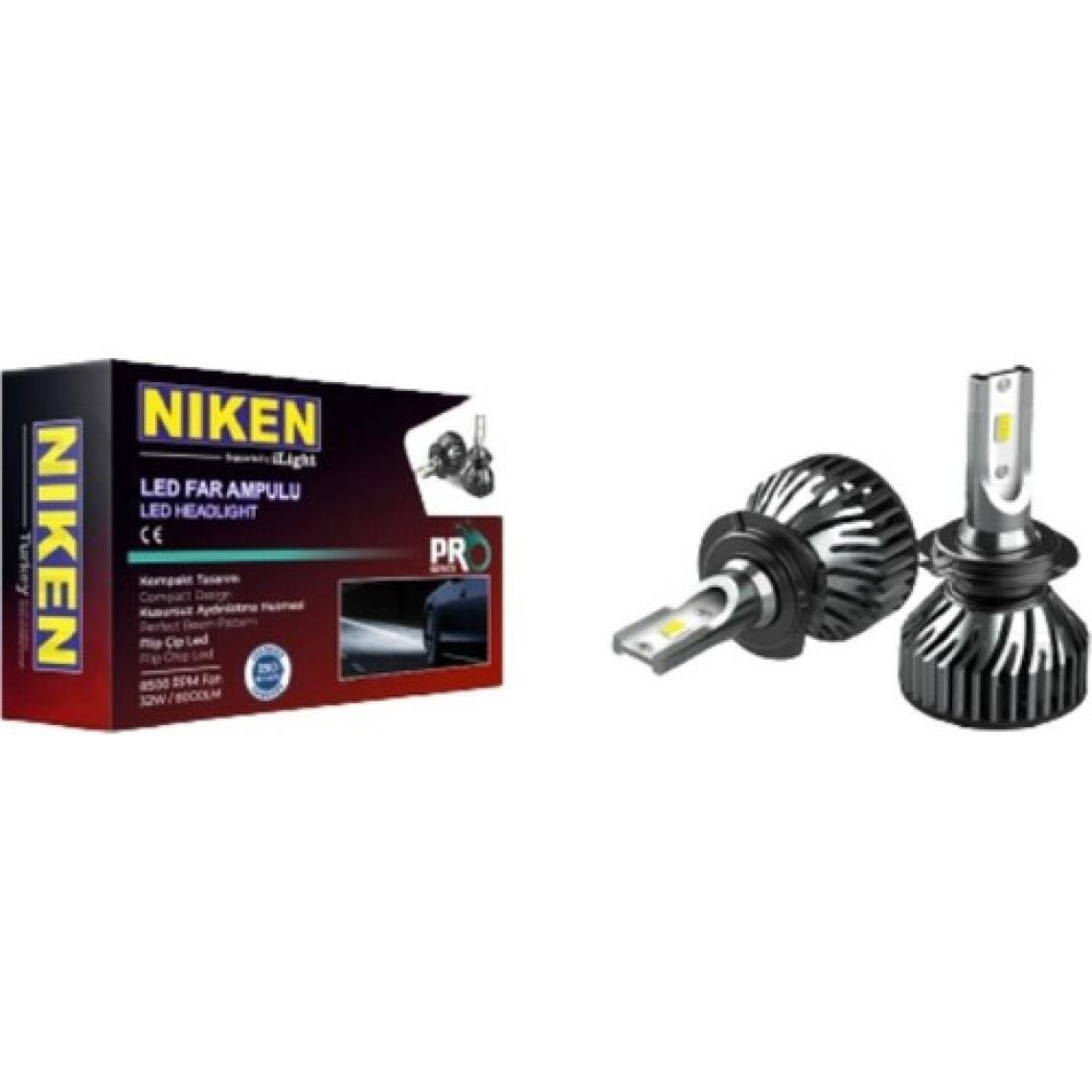 Niken H7 LED Xenon Far Ampulü Pro Yeni Seri 8000 Uyumlu Lümen Şimşek Etkili Beyaz 6000K