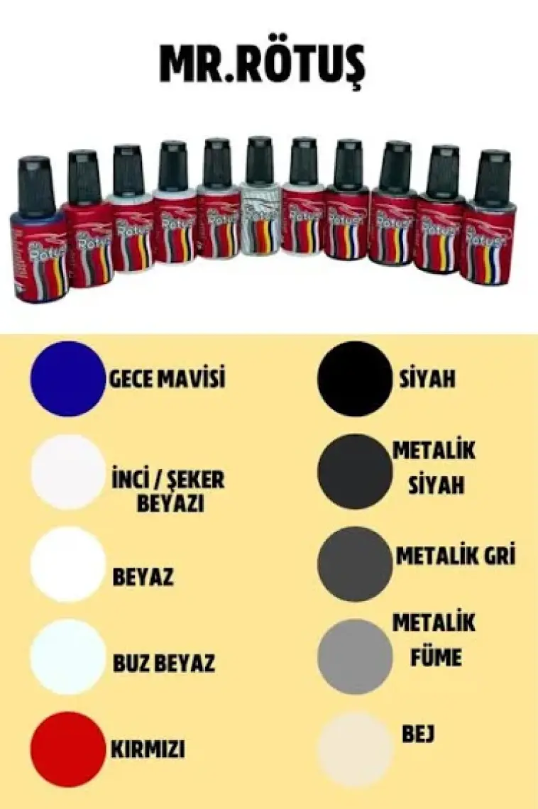 Mr Rötuş Oto Rötuş Verniği 20 Ml