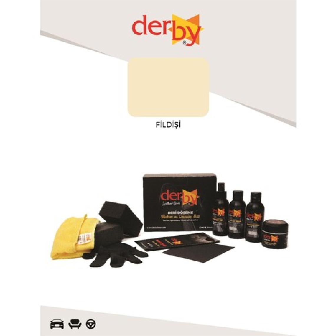 Derby Deri Döşeme Boyama, Onarım Seti - Çatlak ve Yırtık Deri Dolgu Macunu - 4'lü Set