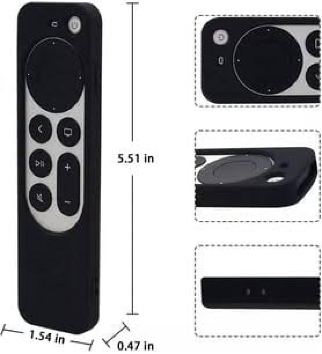 Coverzone Apple Tv 4K 2021 ile Uyumlu Kılıf Silikon Koruma Kumanda Koruma Kılıfı Tam Uyumlu