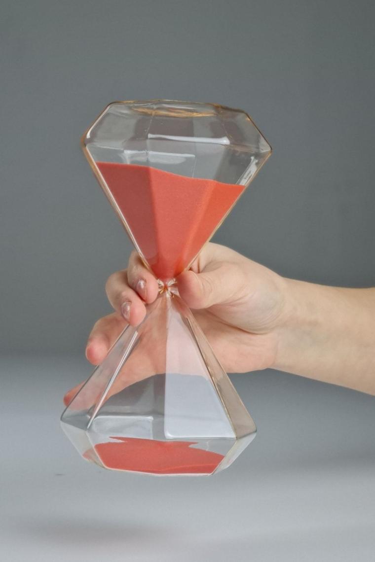 Pi Papers Kırmızı Diamond Kum Saati, 60 Dakikalık Kum Saati, Sevgiliye Hediye, Trend Hediye Fikirleri