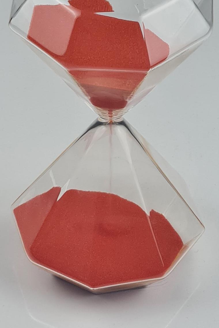 Pi Papers Kırmızı Diamond Kum Saati, 60 Dakikalık Kum Saati, Sevgiliye Hediye, Trend Hediye Fikirleri