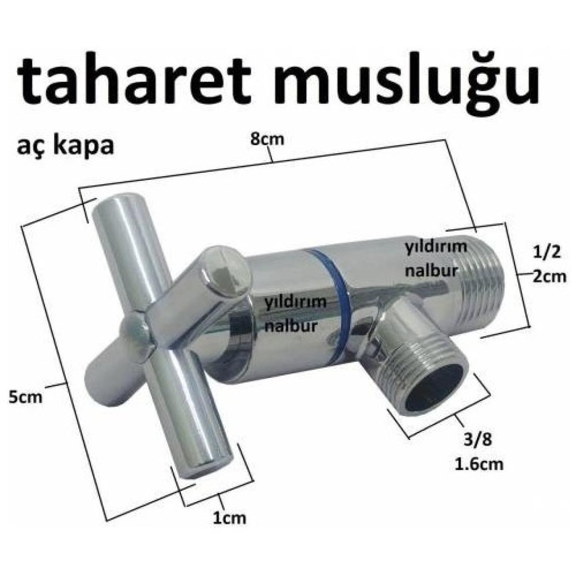 Alife Artı Aç Kapa 4 Kollu Krom Çevirveli Taharet Musluğu