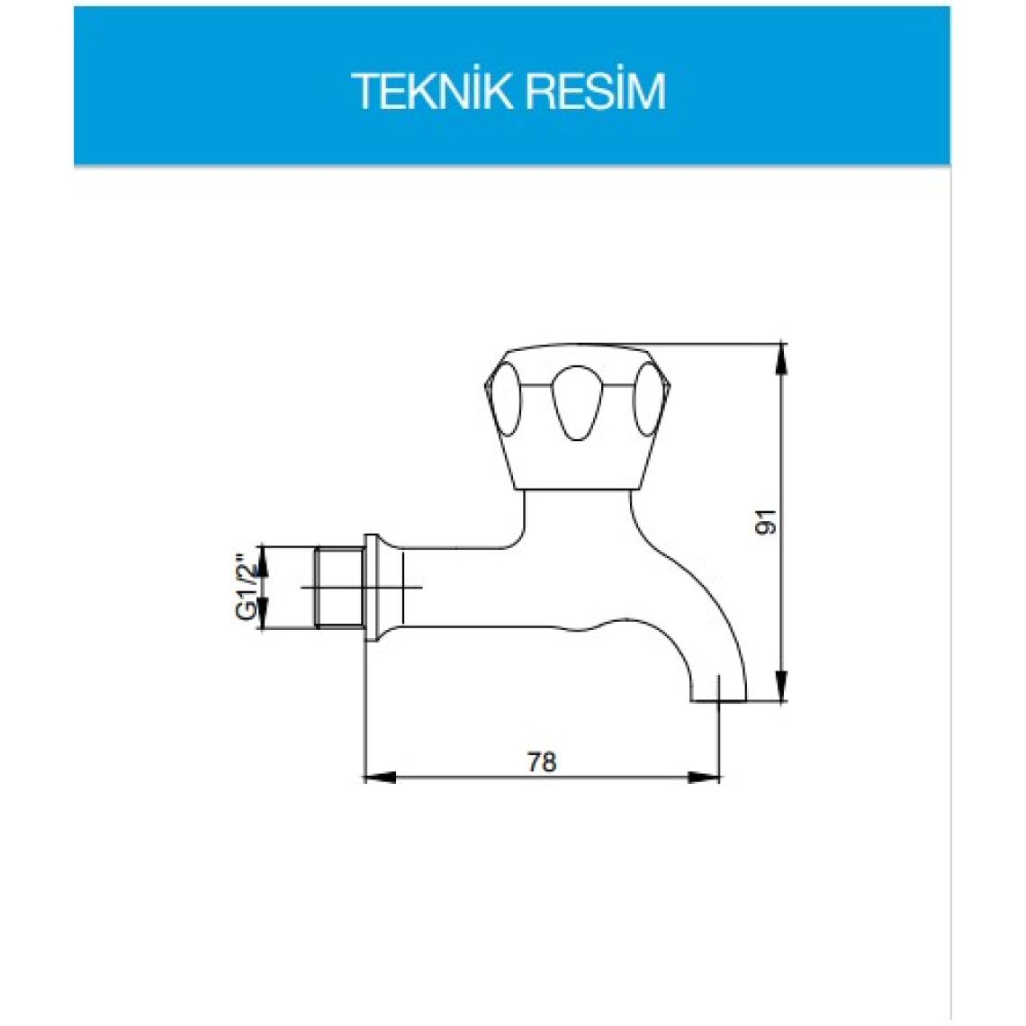 Ar Yak Kısa Musluk Topaç