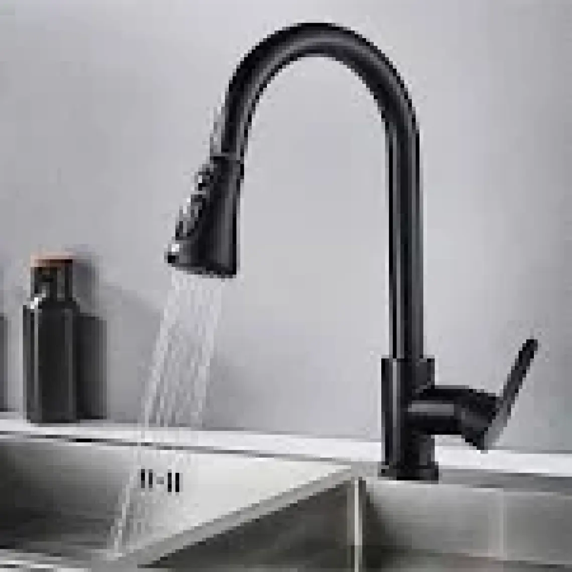 Fleko Flora Spiralli Siyah Mutfak Eviye Bataryası KS10S01-C
