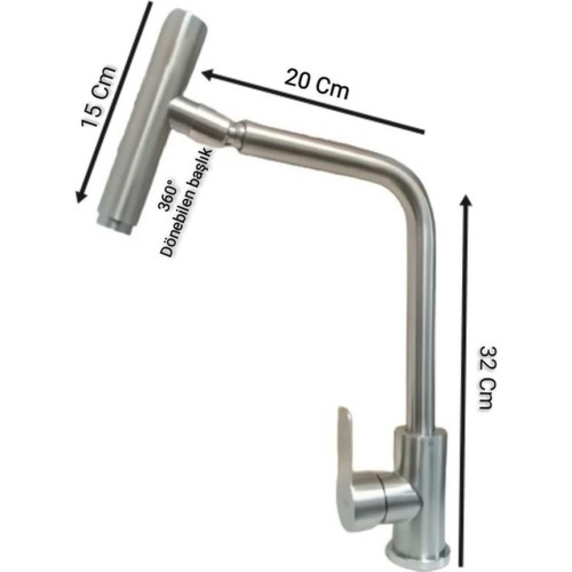 Fleko Inox Oynar Başlı Mutfak Eviye Bataryası