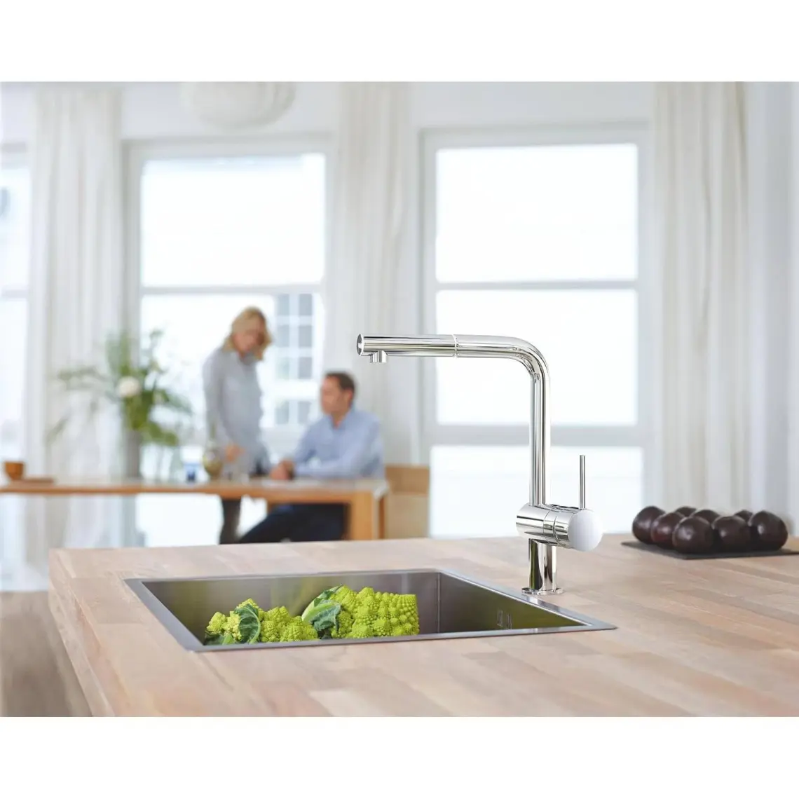 Grohe Minta Tek Kumandalı Spiralli Eviye Bataryası - 32168000