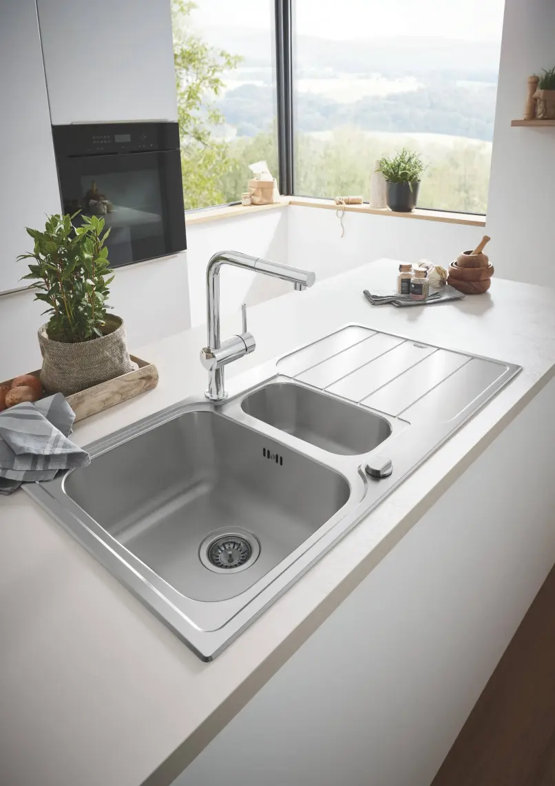 Grohe Minta Tek Kumandalı Spiralli Eviye Bataryası - 32168000