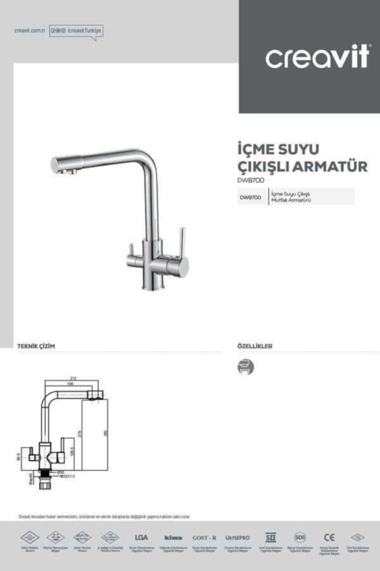 Içme Suyu Çıkışlı Mutfak Armatürü