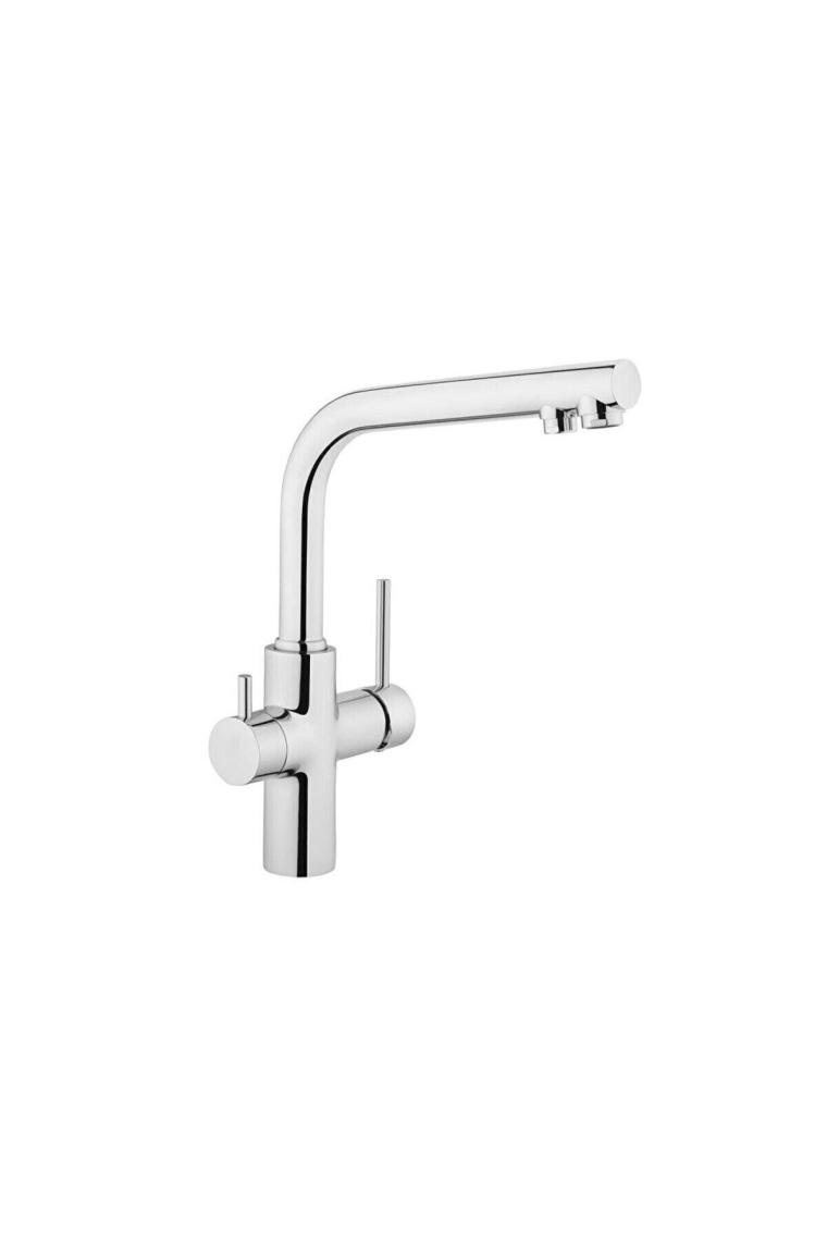 Split A42144 Dual-flow Eviye Mutfak Bataryası, Krom