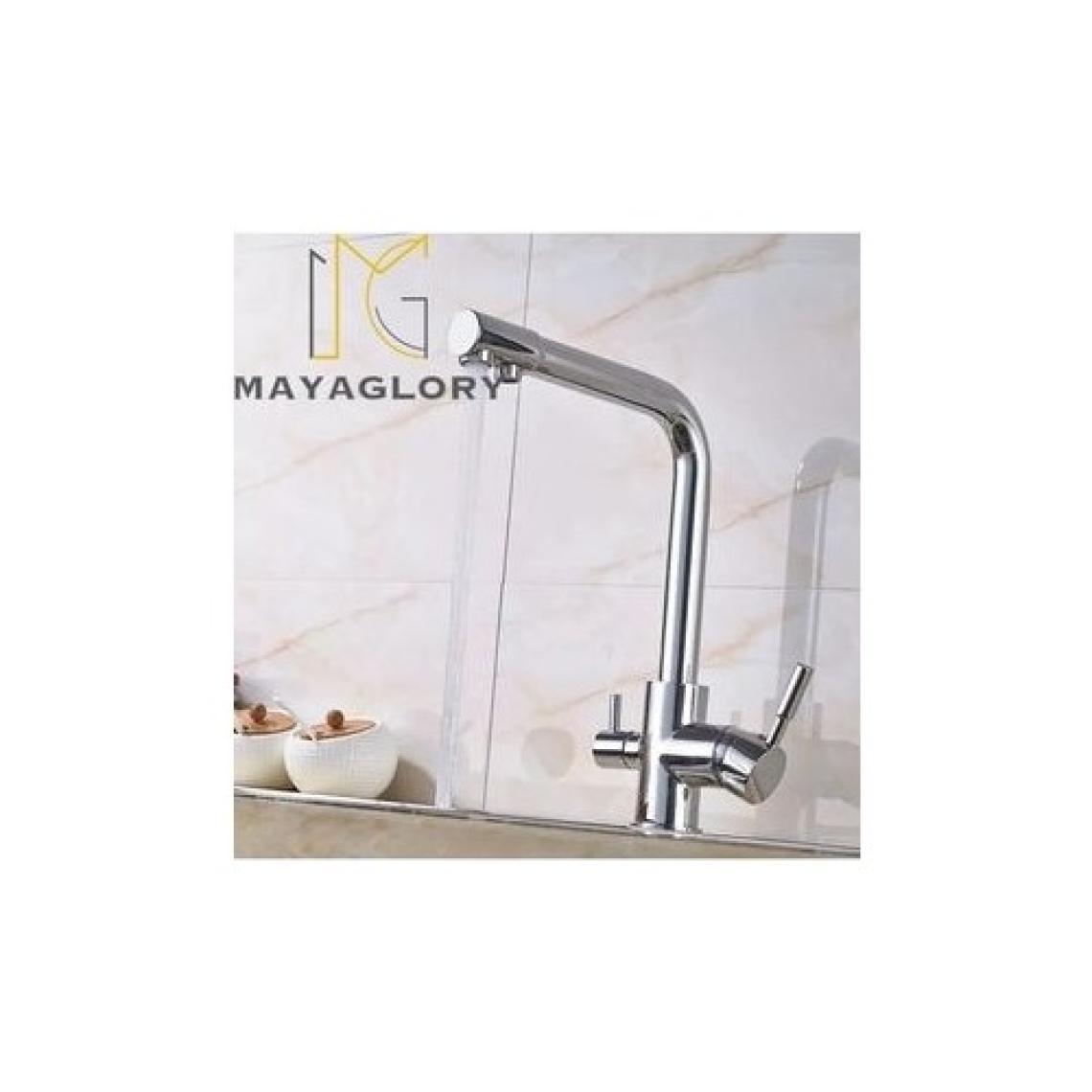 Mayaglory 3 Yollu Arıtma Bataryası Arıtma Çıkışlı Mutfak Eviyesi Sıcak-Soğuk Mix