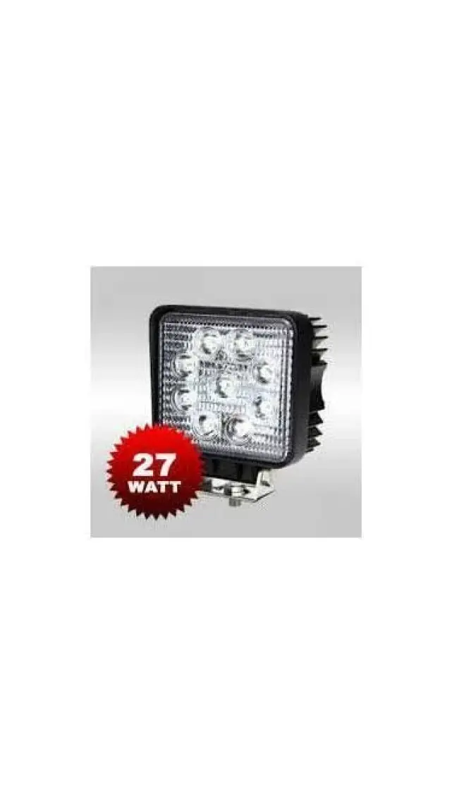 İnwells Çalışma Lambası Kare 9 Led 27 Watt