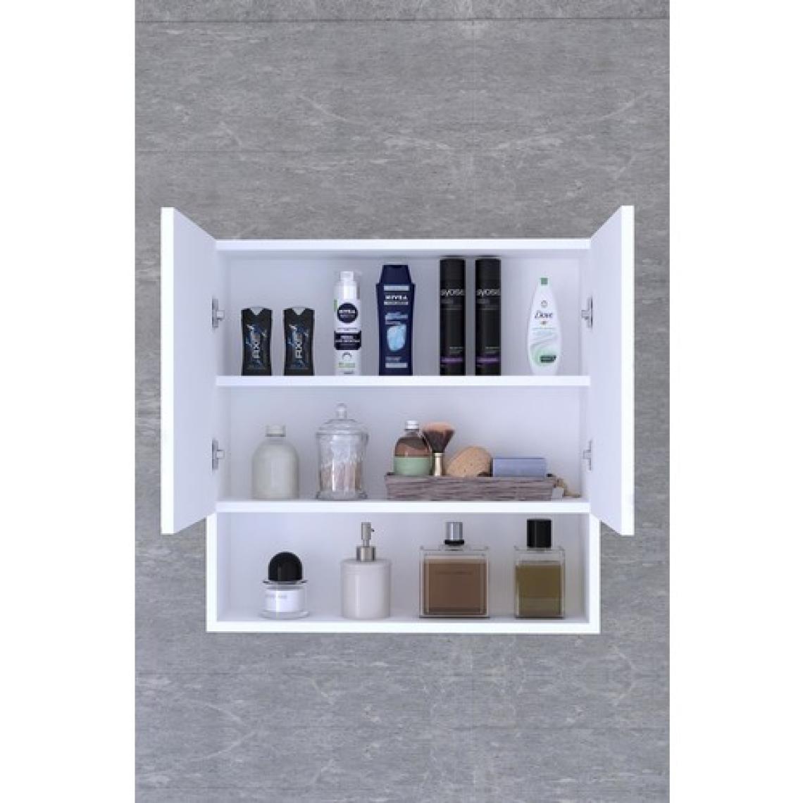 Remaks Life Aynalı Çok Amaçlı Aynalı Raflı Banyo Dolabı - Beyaz