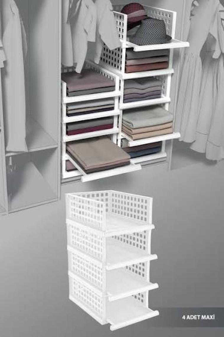 Akıllı Raf Maxi 4lü Set Beyaz