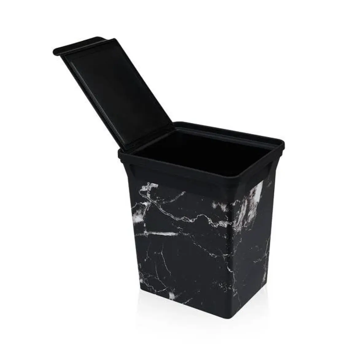 Qutu Trashbın Black Marble 10 lt Çöp Kovası
