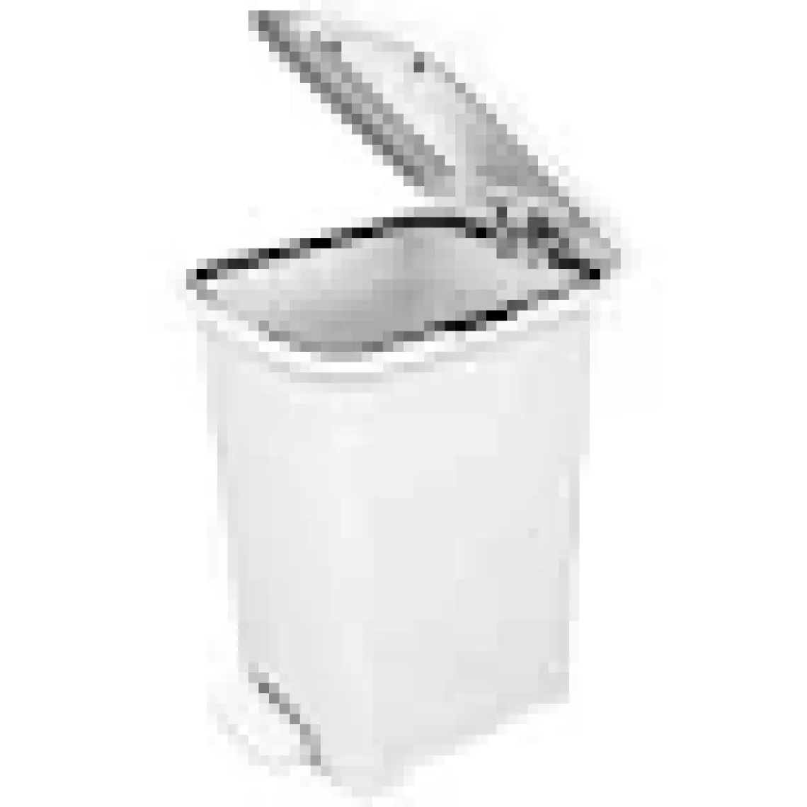 TeknoTrust İç Kovalı Slim Pedallı 25 Litre Plastik Çöp Kovası, Beyaz, 28x44 cm