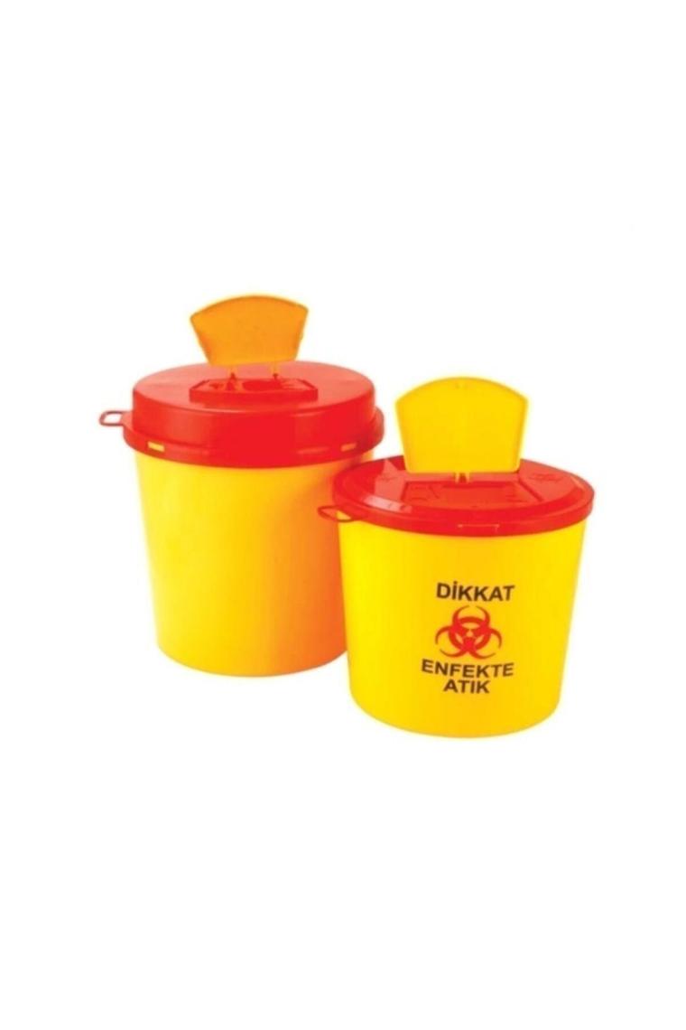 Tıbbi Atık Kutusu. Plastik.10 Adet Kilitli Kapak 5 Litre. 10 Adet 901365
