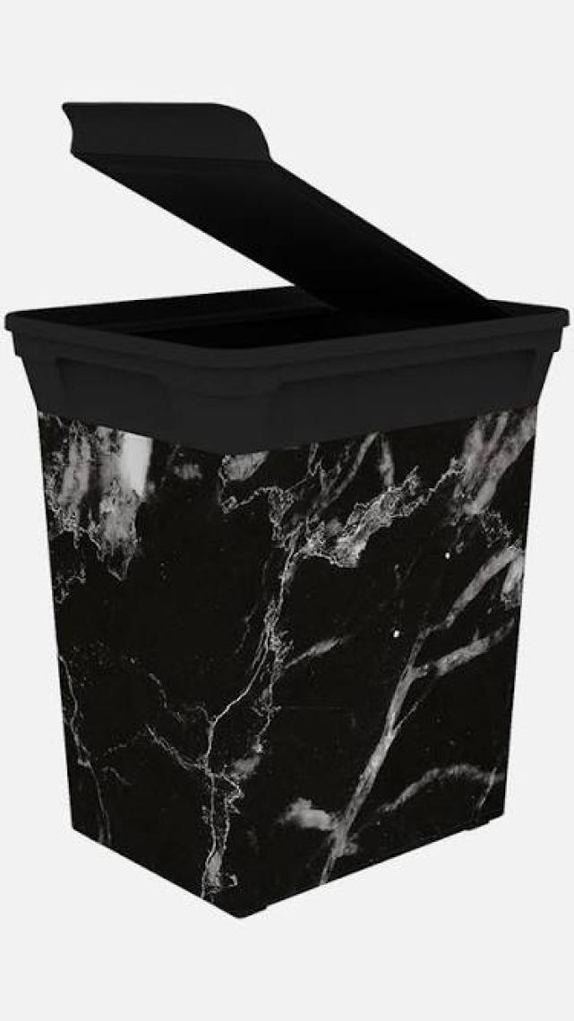Qutu Trashbın Blackmarble 10 L Çöp Kovası