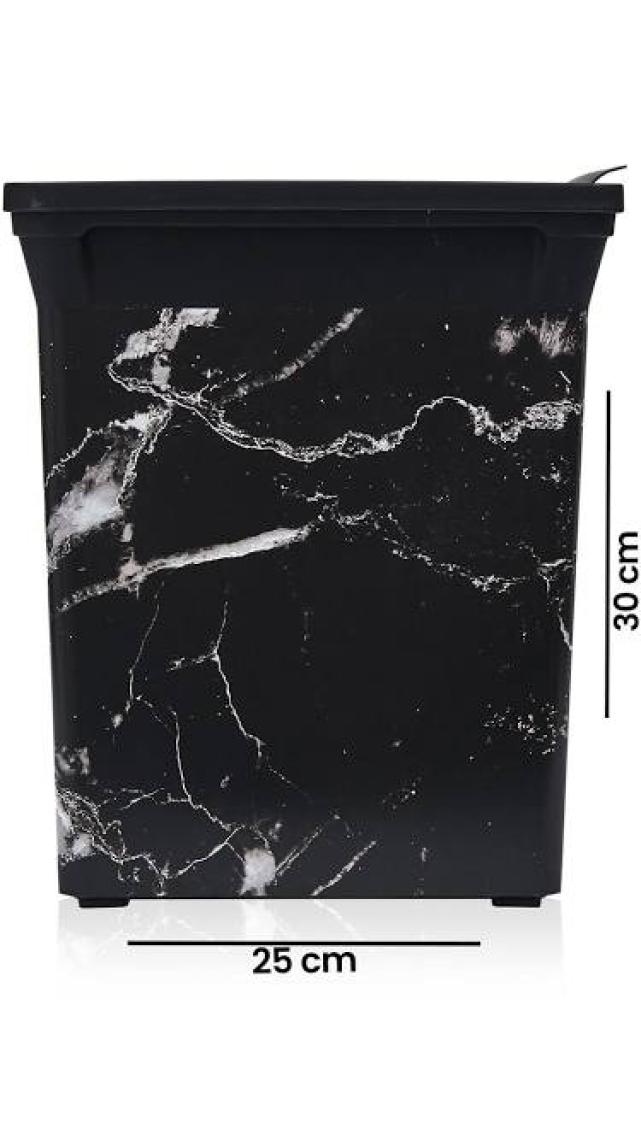 Qutu Trashbın Blackmarble 10 L Çöp Kovası
