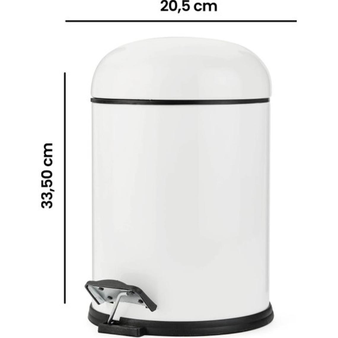Evidea Bath Bon Çöp Kovası - Beyaz - 5 Lt