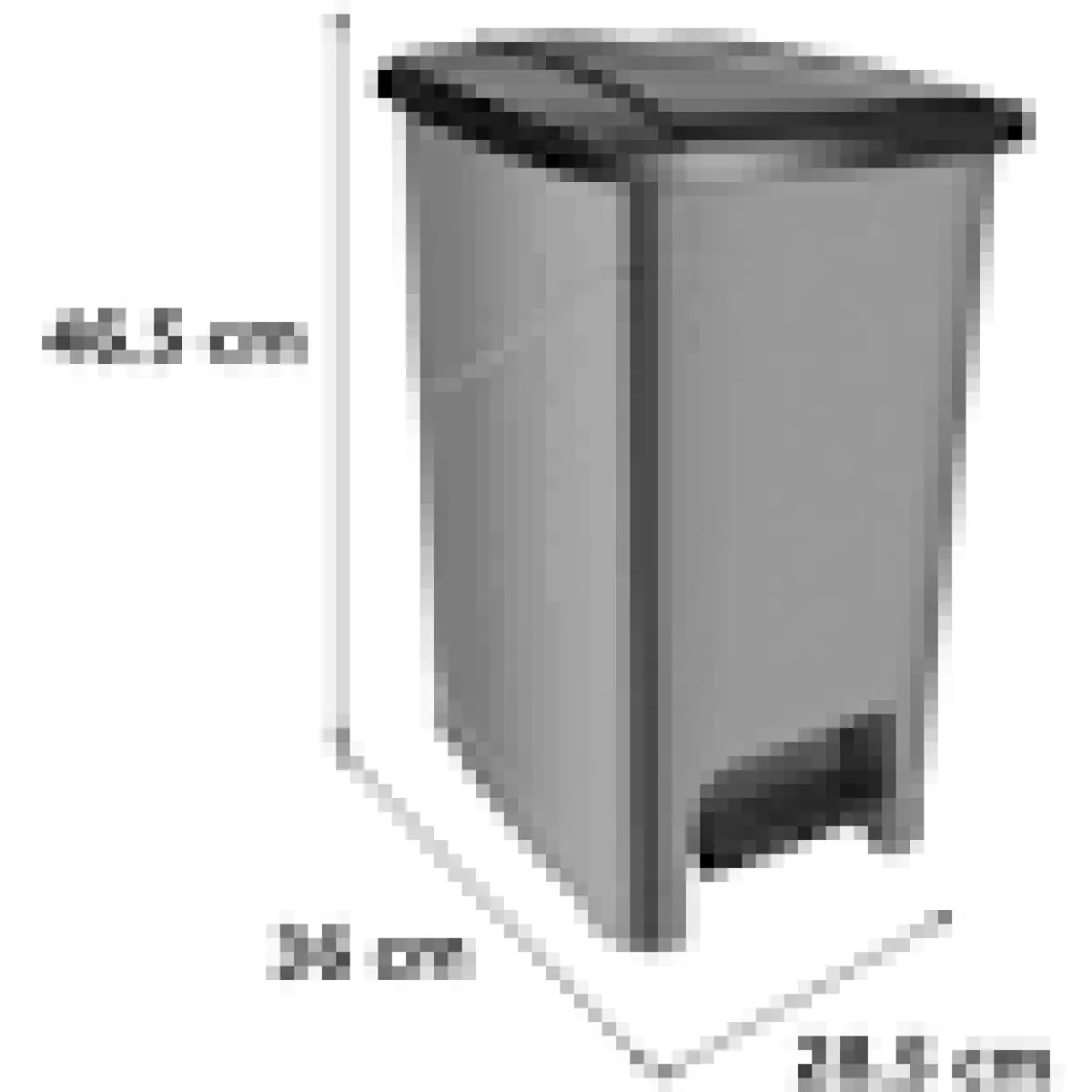Omnipazar SRL-3029 Slim Pedallı Plastik Çöp Kovası Iç Kovalı 25 Lt