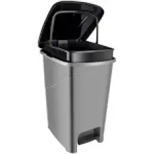 Omnipazar SRL-3029 Slim Pedallı Plastik Çöp Kovası Iç Kovalı 25 Lt