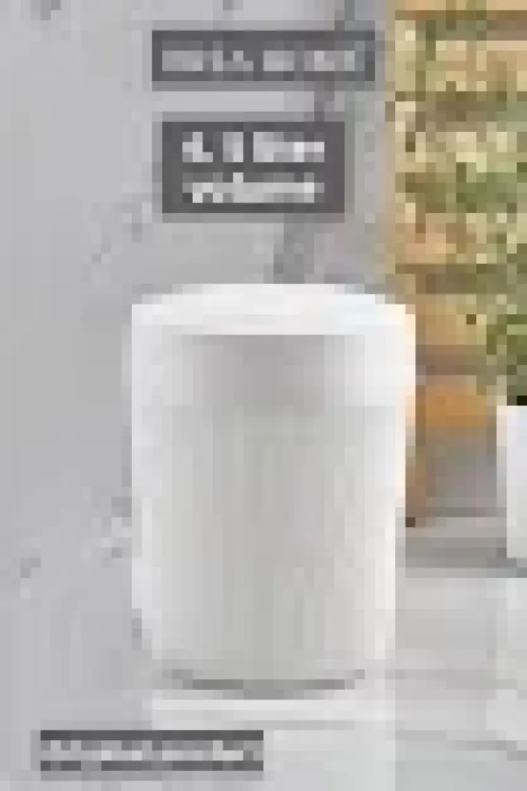 Orsa Home 4.5 Lt Beyaz Çizgi Desen Banyo, Mutfak, Ofis Çöp Kovası