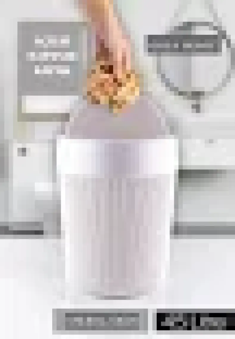 Orsa Home 4.5 Lt Beyaz Çizgi Desen Banyo, Mutfak, Ofis Çöp Kovası