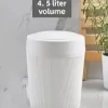 Orsa Home 4.5 Lt Beyaz Çizgi Desen Banyo, Mutfak, Ofis Çöp Kovası