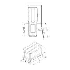 Starax S-2573-G Teleskopik Raylı Plastik Gövde Çöp Kovası Gri 16 Lt