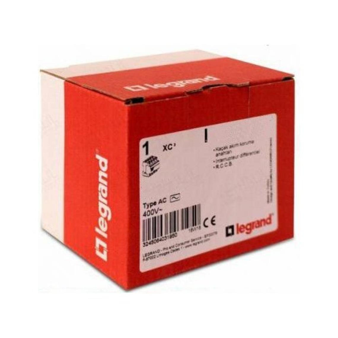 Legrand 403183 Kaçak Akım Koruma Rölesi 1X40 A 30 Ma Ac Tip