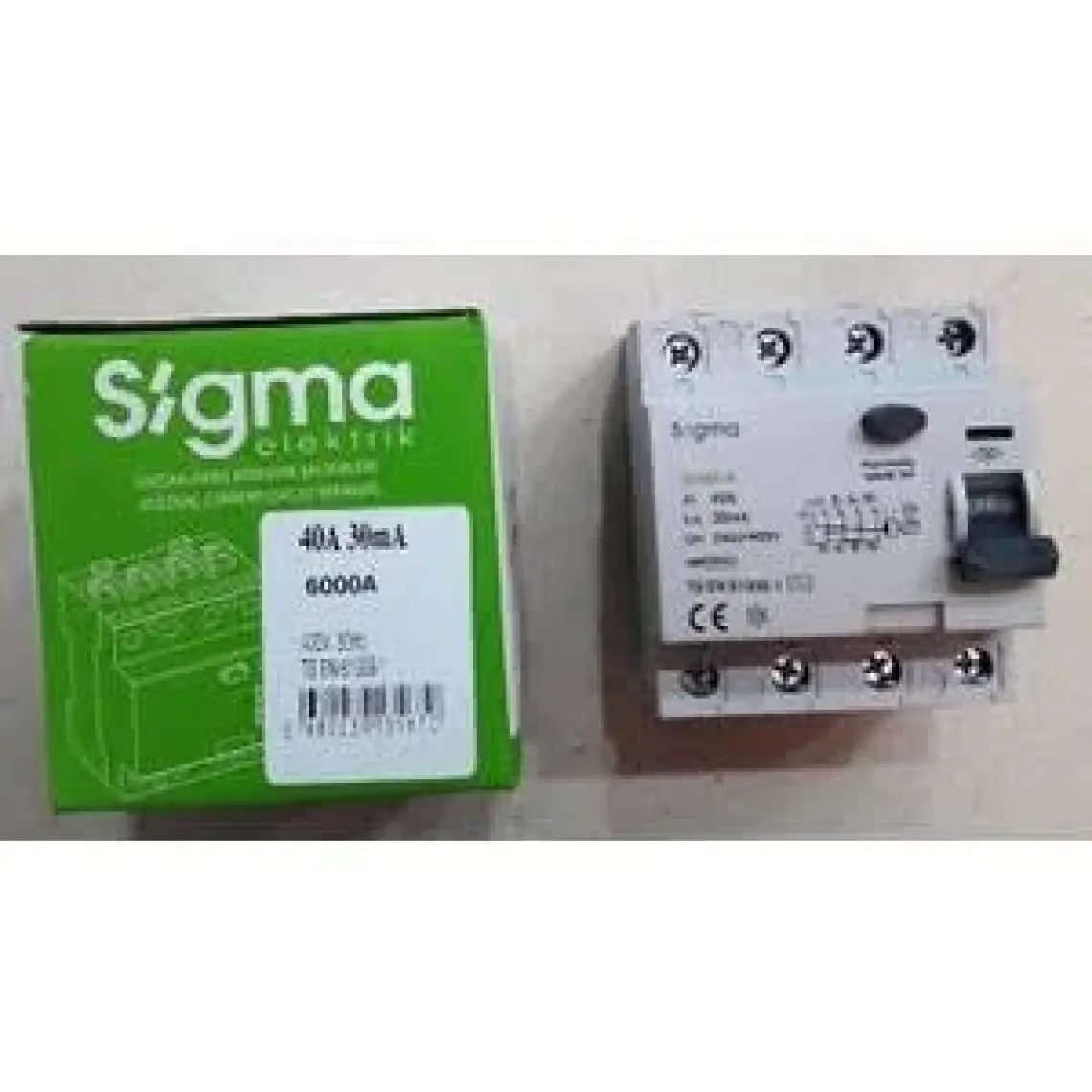 Sigma Kaçak Akım Koruma Şalteri 4X40 A 30 Ma
