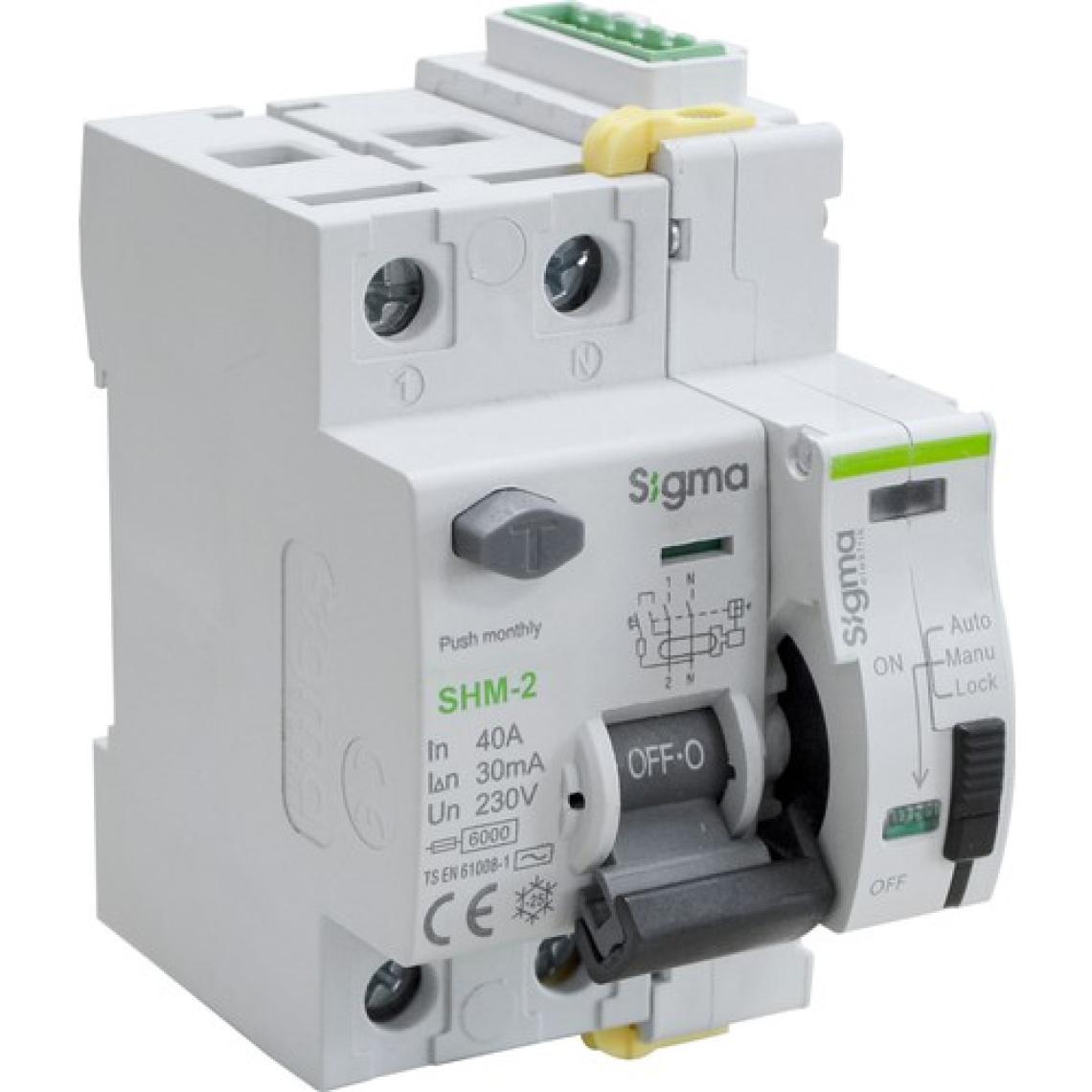 Sigma Elektrik SCRC03 Otomatik Yeniden Kurma Ünitesi + 2X40 30MA Kaçak Akım Rölesi