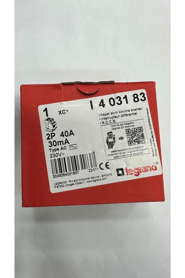 2p (2 KUTUPLU) 40a 30ma Kaçak Akım Koruma Rölesi (FAZ NÖTR) 230v Ac