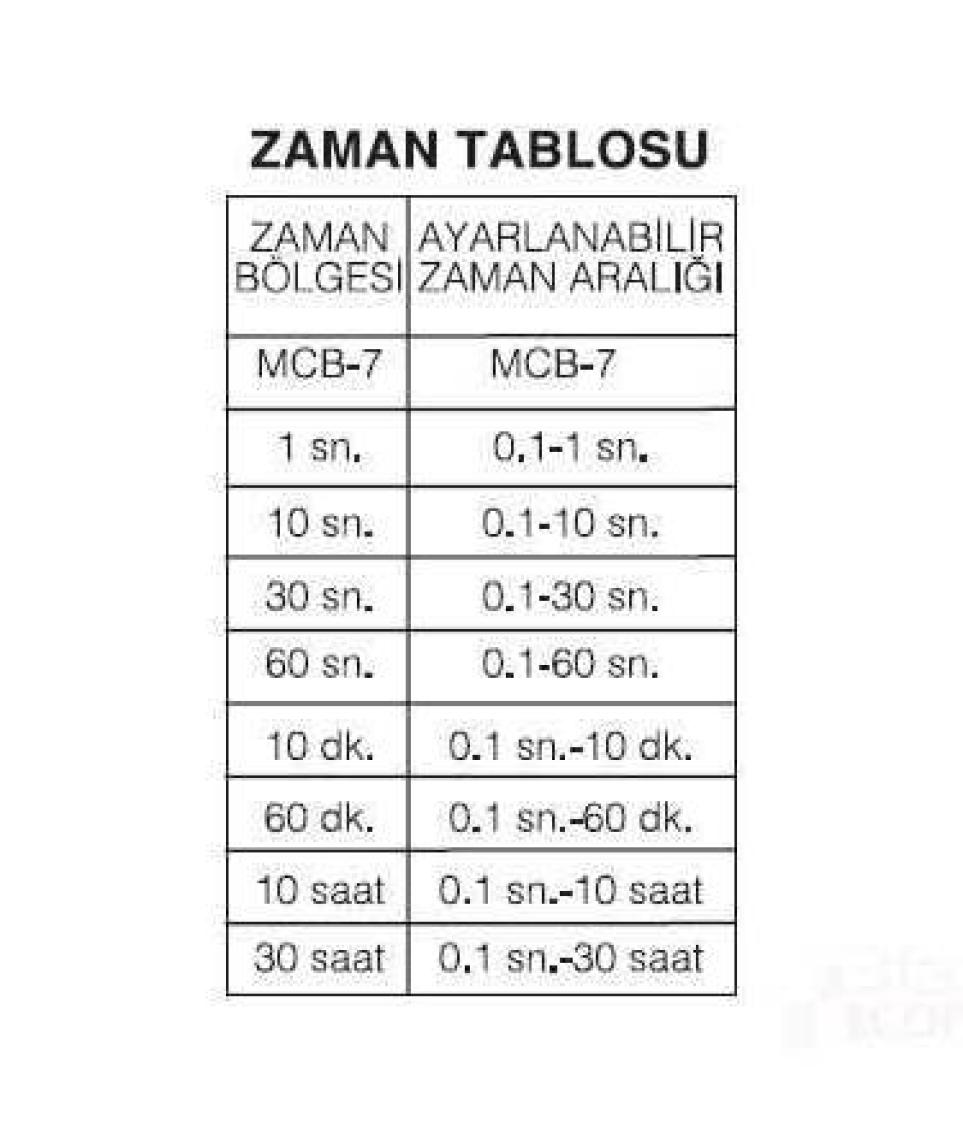 Entes MCB-7 Elektronik Zaman Rölesi