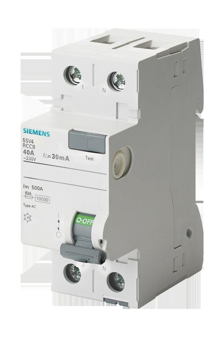 5sv4314-0 40a 30ma 230v (faz+nötr) Kaçak Akım Koruma Rölesi